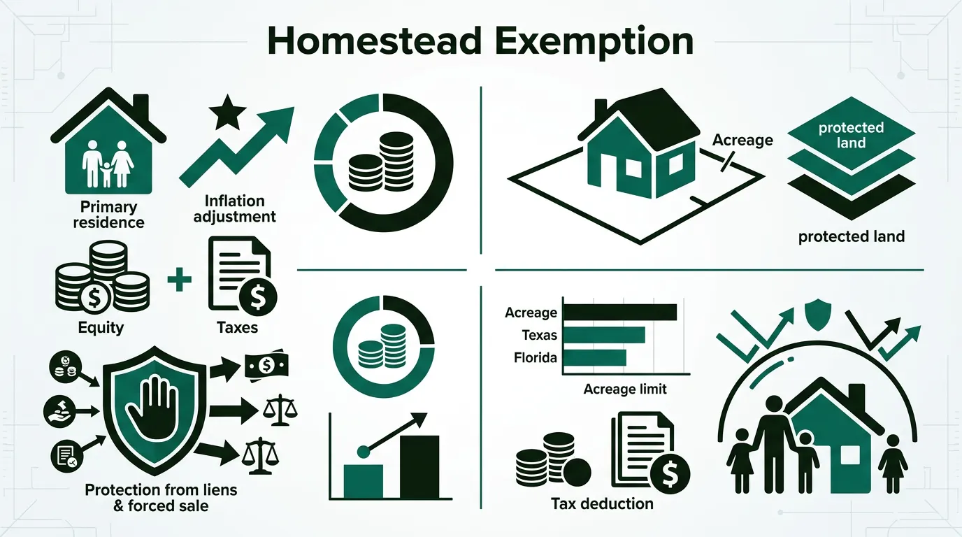 Infographic: The Arizona Homestead Exemption: Does Arizona Have One? - Arizona Homestead Exemptions : A Homeowner's Guide