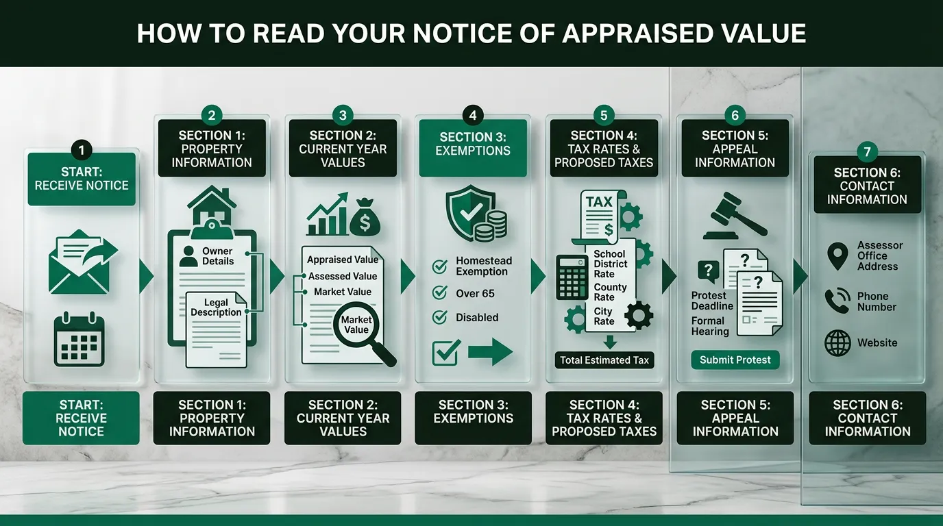 Infographic: How to Read Your Notice of Appraised Value - How to Read Your Notice of Appraised Value